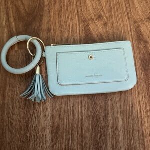Nanette Lepore Light Blue Wristlet Clutch